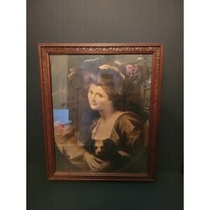 Antique Late 19th C. Early 20th C. Portrait with Original 18x15 Frame #4080